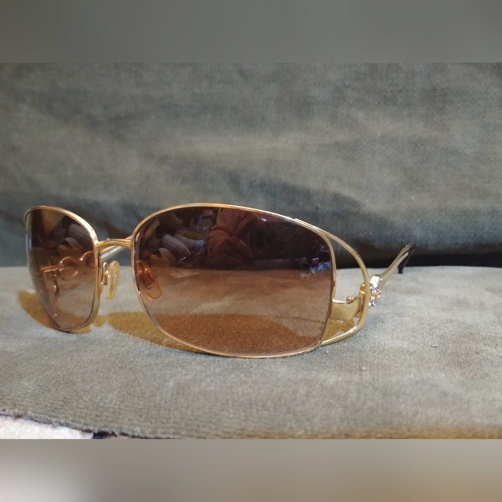 Dolce & Gabbana Gold Frame Brown Gradient Sunglasses